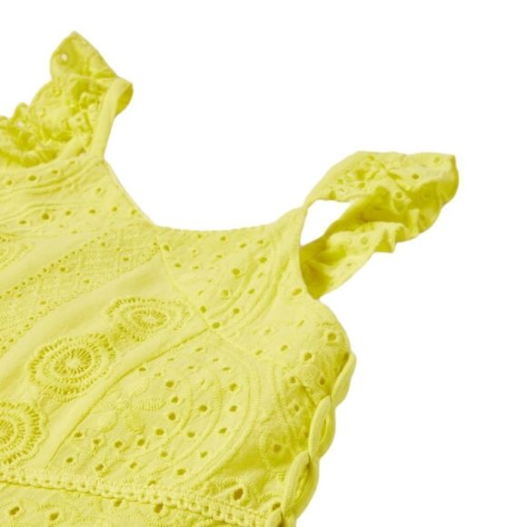 ZARA Kids | Lime Green | EMBROIDERED DRESS - Picture 4 of 6